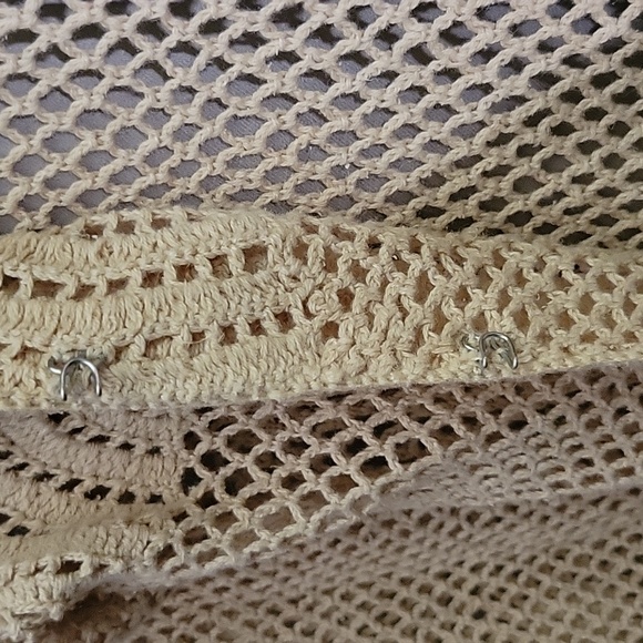 Chesley Open Knit Cardigan Sweater Longsleeve Beige - Picture 8 of 13